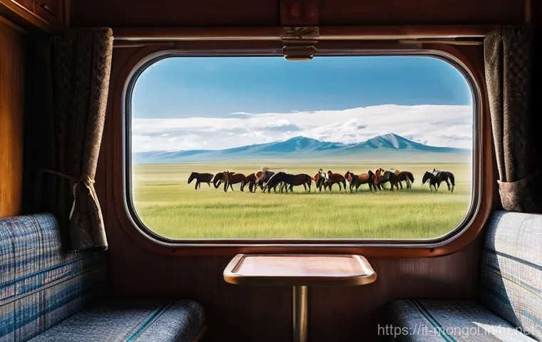 몽골의 주요 교통 시스템 - **Prompt 1: Rugged 4x4 Adventure in the Mongolian Steppe**
    "A sturdy, slightly dusty dark green ...