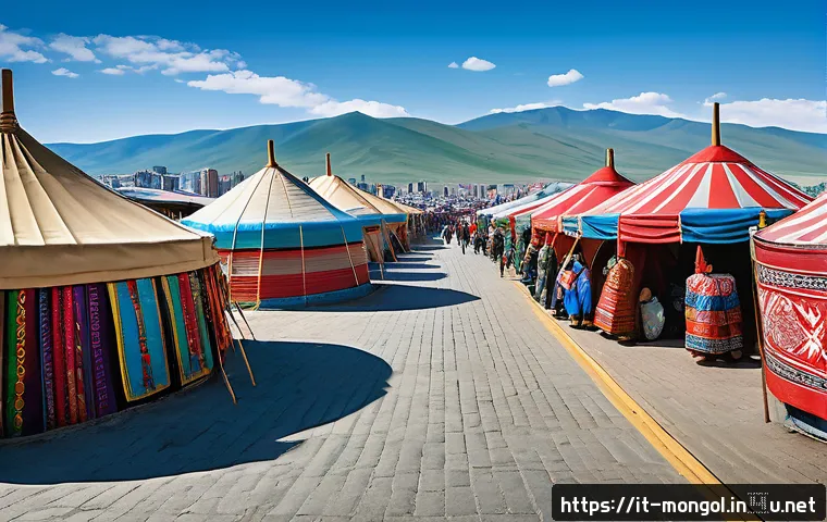 몽골에서 사용되는 주요 화폐 - A vibrant urban market scene in Ulaanbaatar, Mongolia, bustling with local people exchanging Tögrög ...